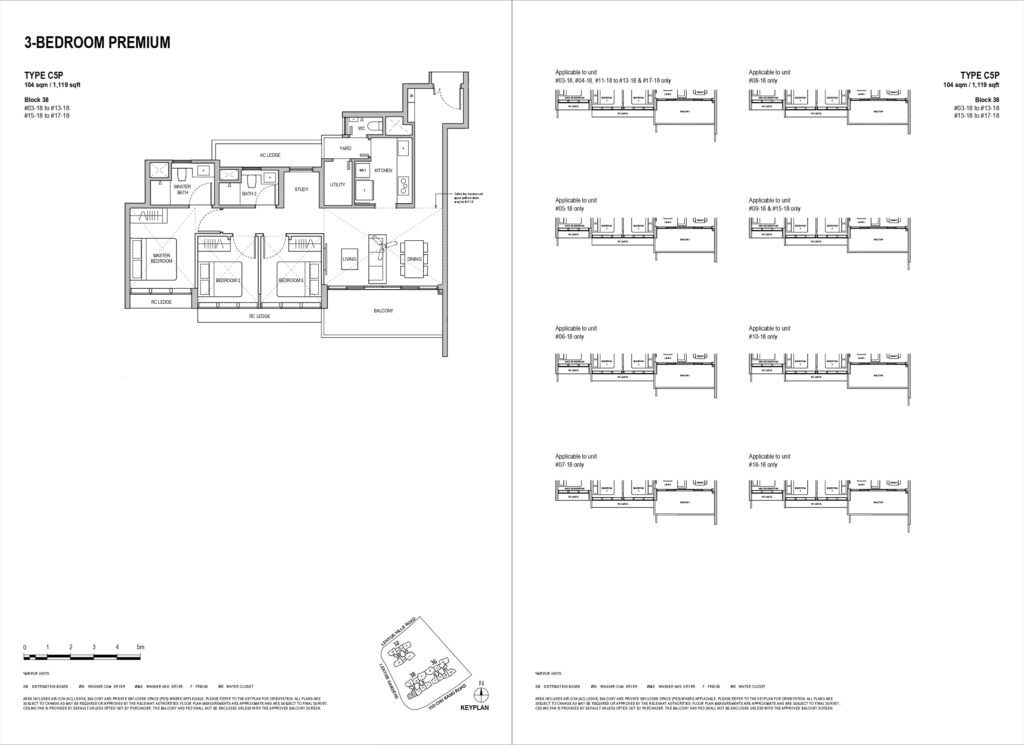 lentoria condo 3 premium bedroom floorplan